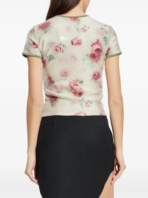 Diesel T-Unkel floral sequin T-shirt - Neutrals