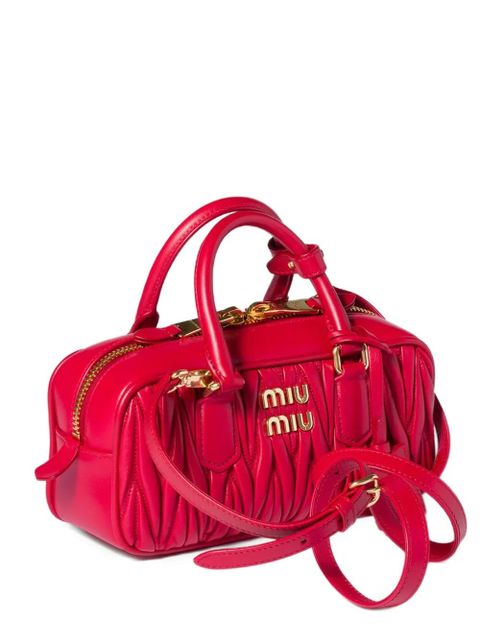 Miu Miu Arcadie matelassé nappa leather bag - Pink