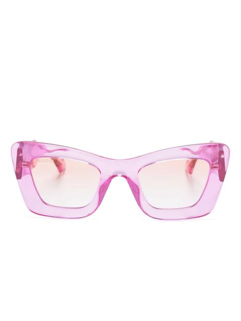 Gucci Eyewear cat-eye frame sunglasses - Pink - zdjęcie produktu nr 1