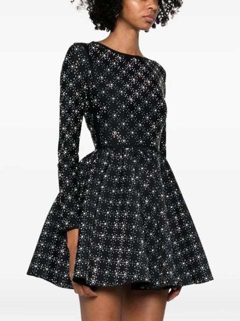 Maje rhinestone-embellished knitted dress - Black