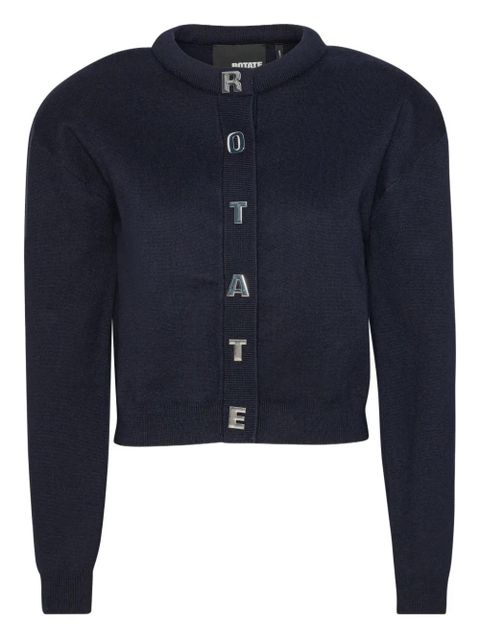 ROTATE BIRGER CHRISTENSEN letter firm knit cardigan - Blue - zdjęcie produktu nr 1