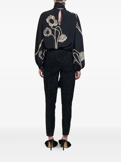 Johanna Ortiz Shadow Origin panelled trousers - Black