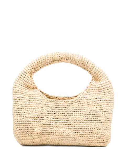 Manebi Halfmoon raffia tote bag - Neutrals - zdjęcie produktu nr 1
