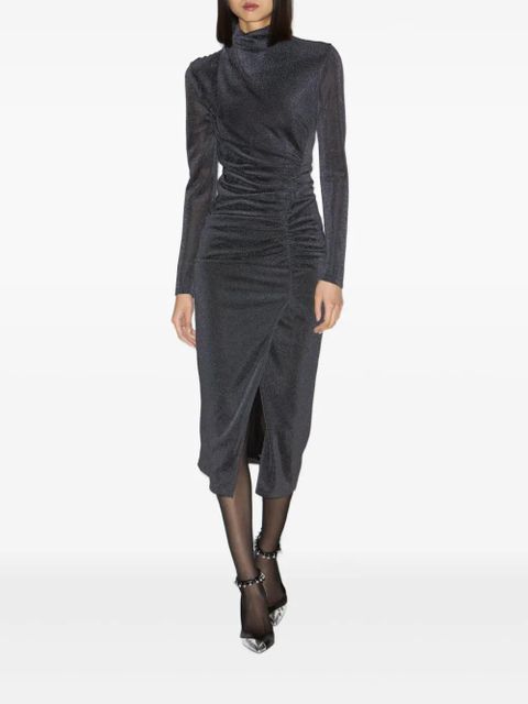 MARANT ÉTOILE Jenisa slit draped midi dress - Grey