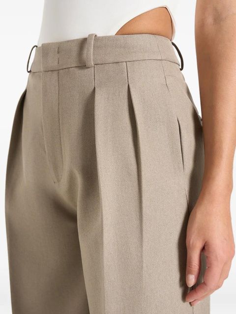 Manière De Voir pleat eiffel belt shorts - Neutrals