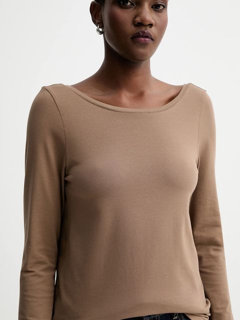 MUUV. longsleeve kolor brązowy odkryte plecy 0