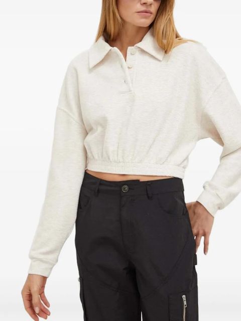 American Vintage Polo-neck cropped top - Neutrals - zdjęcie produktu nr 1