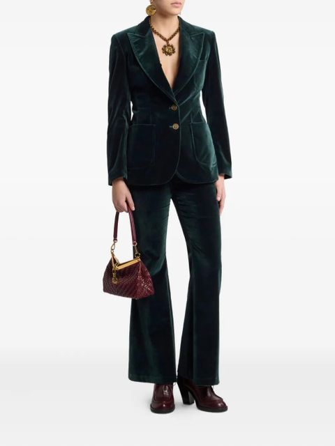 ETRO velvet flared trousers - Green - zdjęcie produktu nr 2