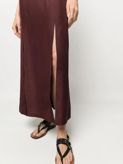 Róhe side-slits maxi slip dress - Red