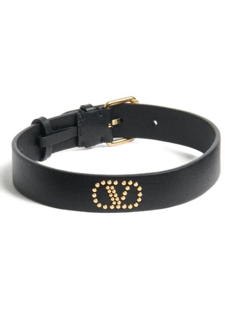 Valentino Garavani VLogo Signature leather choker - Black