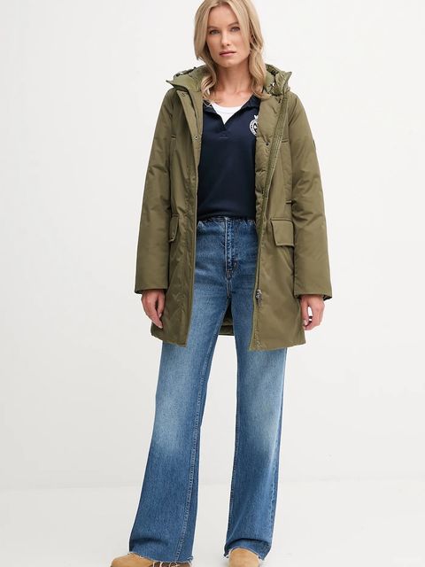 Tommy Hilfiger kurtka kolor zielony zimowa WW0WW46533