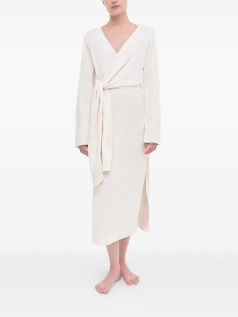 Simkhai Skyla V-neck wrap midi dress - Neutrals - zdjęcie produktu nr 2