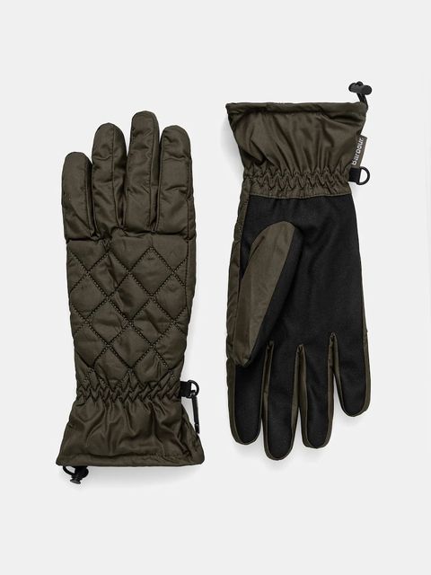 Barbour rękawiczki damskie kolor zielony LGL0142 - zdjęcie produktu nr 1