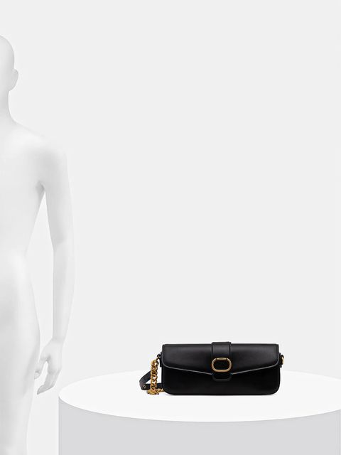 Twinset torebka skórzana kolor czarny 252TD836A