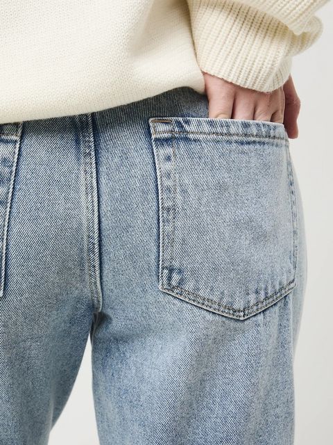 Medicine jeansy bawełniane damskie kolor niebieski