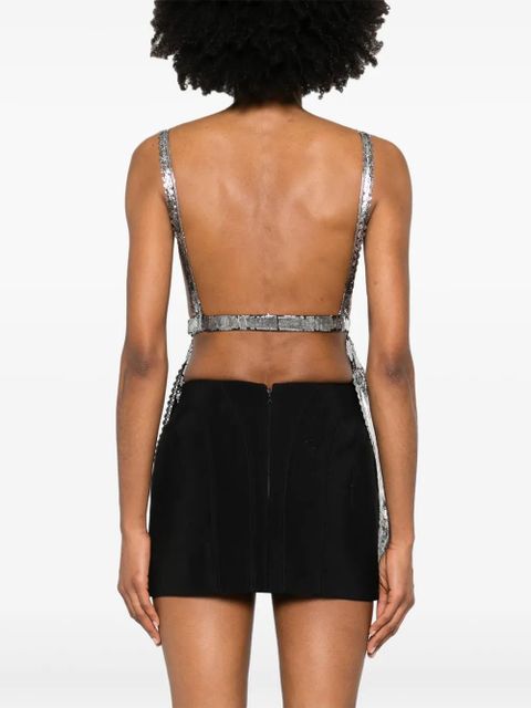 Rabanne metallic tank top - Silver