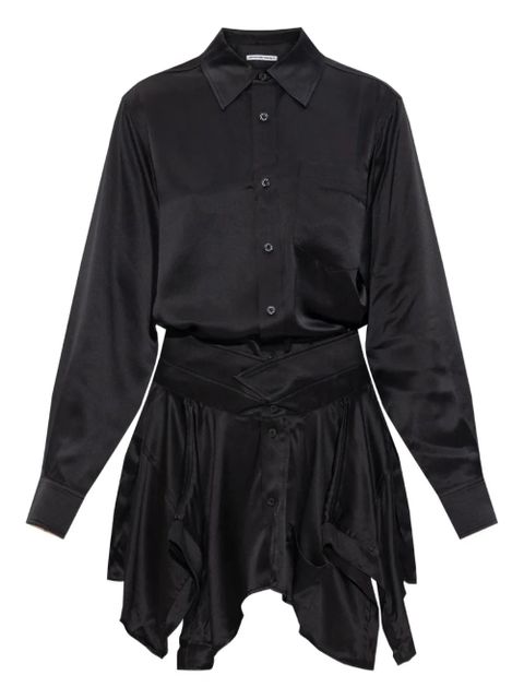 Alexander Wang button-down asymmetrical mini dress - Black - zdjęcie produktu nr 1
