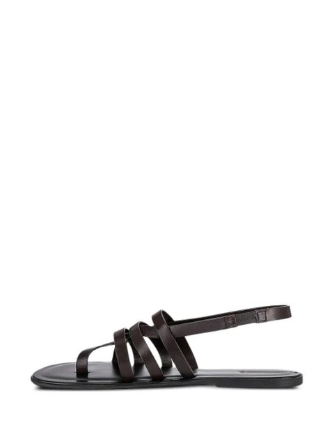 The Row leather slingback sandals - Brown
