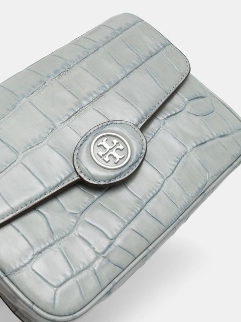 Tory Burch torebka skórzana Robinson kolor niebieski 165371.400