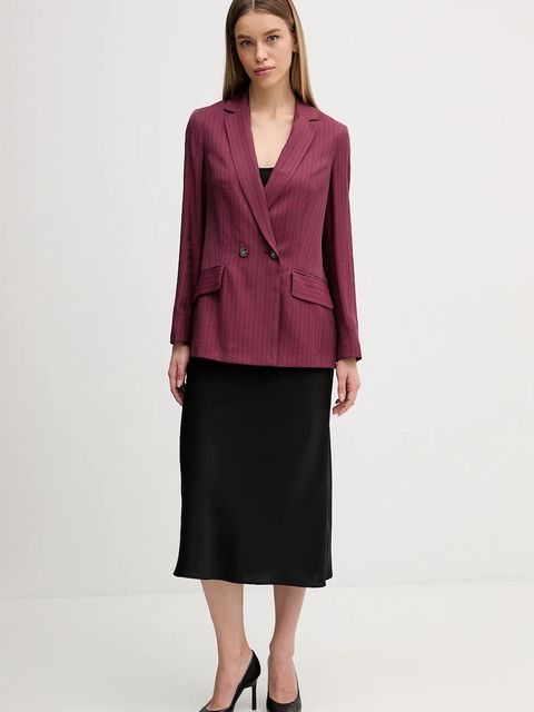 Sisley marynarka kolor bordowy dwurzędowa wzorzysta 24QVLW03B - zdjęcie produktu nr 2