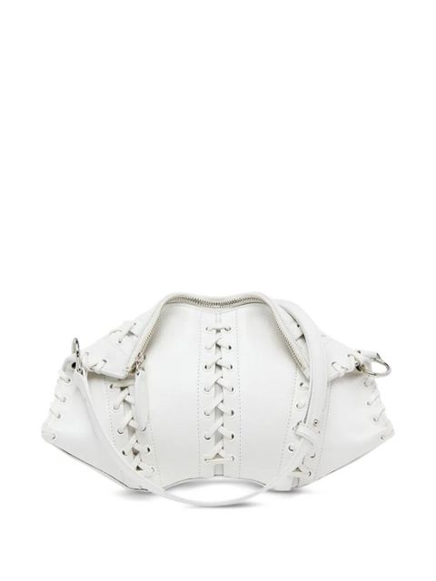 Alexander McQueen Manta lace-up clutch bag - White