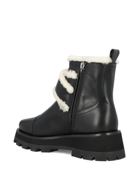 Jimmy Choo shearling-trimmed boots - Black