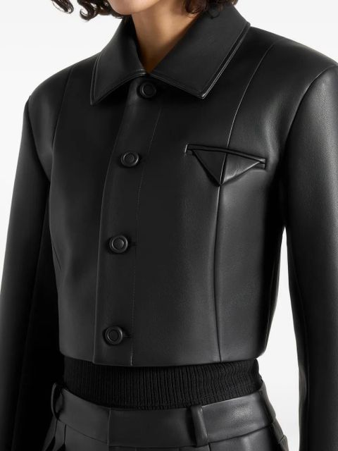 Manière De Voir Ania cropped jacket - Black
