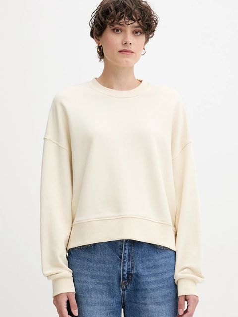 United Colors of Benetton bluza bawełniana damska kolor beżowy z nadrukiem 3UNID109A - zdjęcie produktu nr 1