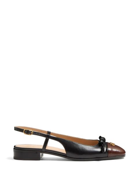 Valentino Garavani Valet Du Roi kid slingback ballerinas 25mm - Black - zdjęcie produktu nr 1