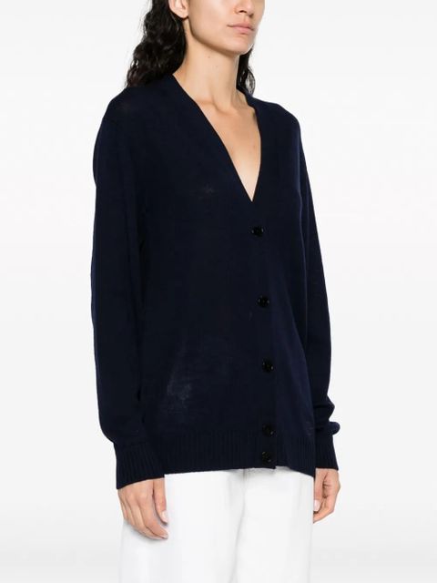 Jil Sander V-neck fine-knit cardigan - Blue