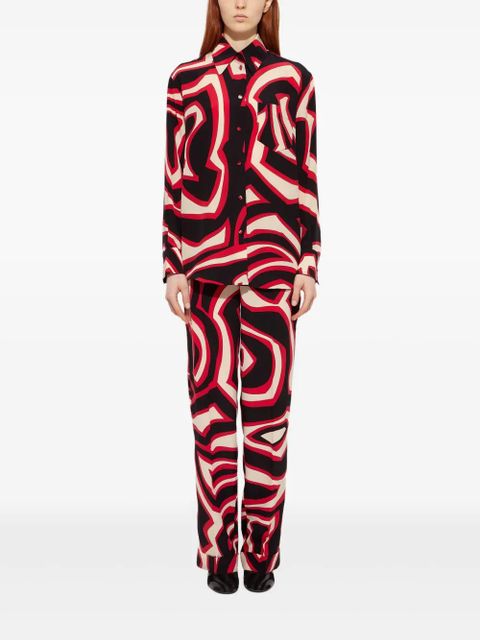 PUCCI labirinto-print silk shirt - Black