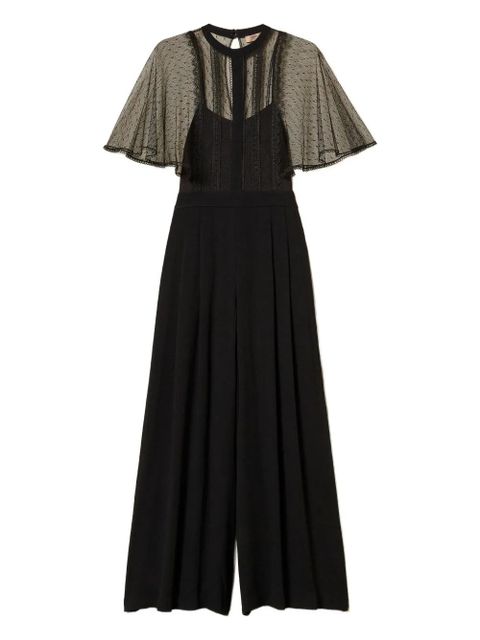 TWINSET tulle wide-leg jumpsuit - Black - zdjęcie produktu nr 1