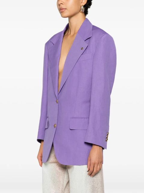 Versace peak-lapel single-breasted blazer - Purple