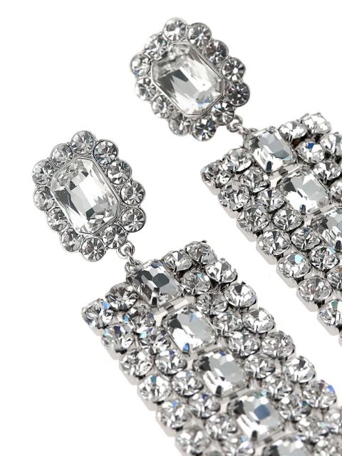 Self-Portrait Crystal drop earrings - Silver