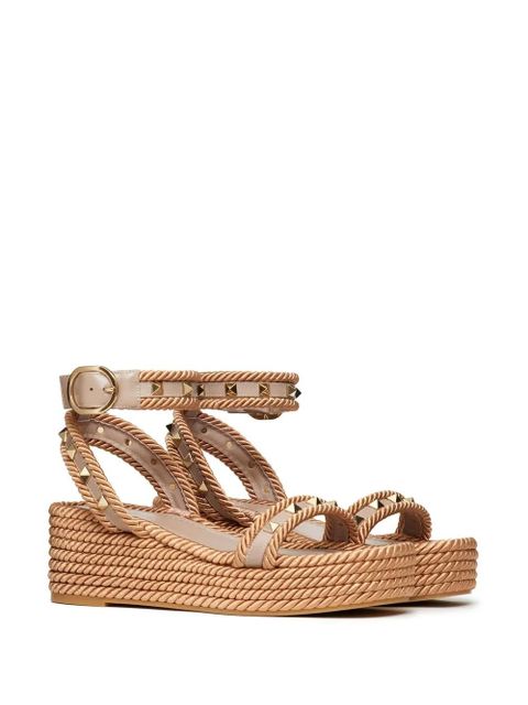 Valentino Garavani 45mm Rockstud flatform sandals - Neutrals - zdjęcie produktu nr 2