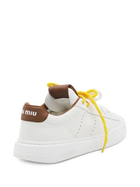 Miu Miu chunky leather sneakers - White