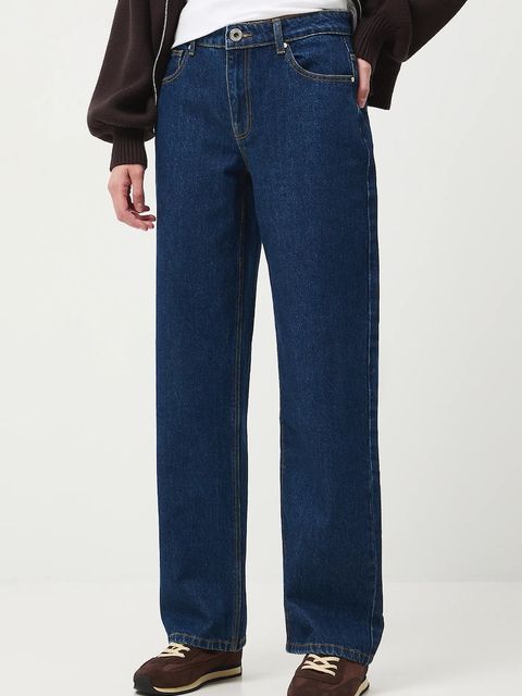 Medicine jeansy bawełniane damskie kolor granatowy - zdjęcie produktu nr 1