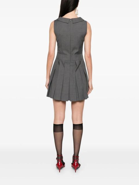 SHUSHU/TONG pleated mini dress - Grey