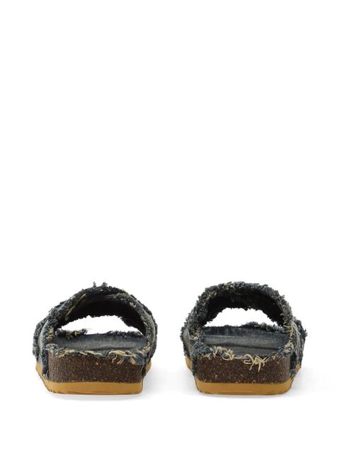Diesel D-Woodstock frayed sandals - Blue