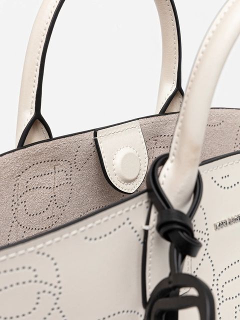 Karl Lagerfeld torebka skórzana IKON kolor beżowy A1W30492