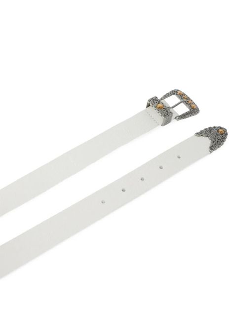 PINKO embellished-buckle belt - White