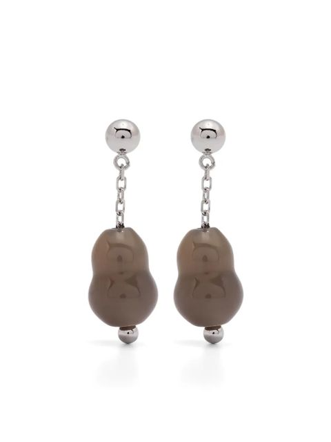 LEMAIRE carved-stone earrings - Grey - zdjęcie produktu nr 1