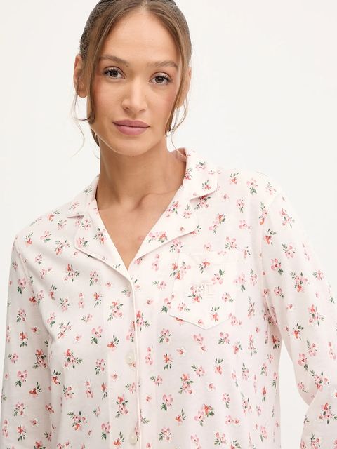 Lauren Ralph Lauren koszula nocna damska kolor różowy ILN32440