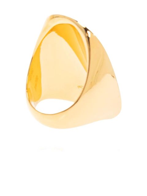 LOEWE logo-engraved ring - Gold - zdjęcie produktu nr 2