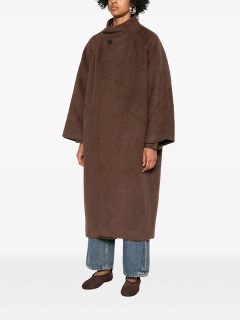 Eleh single-button wool coat - Brown
