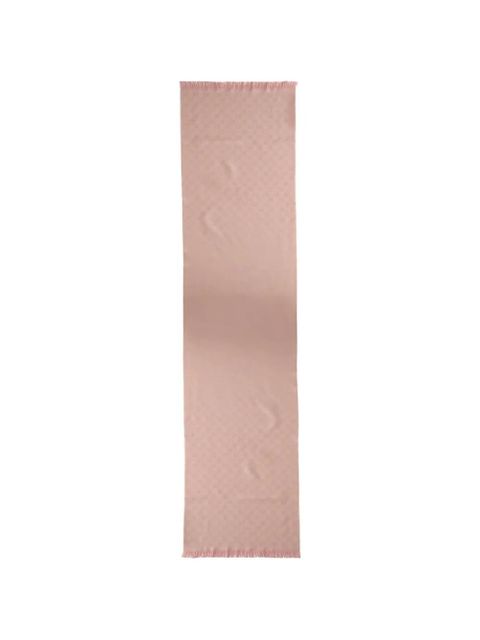 Gucci GG-jacquard fringed scarf - Pink - zdjęcie produktu nr 1