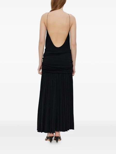 Jacquemus Abiha gathered-waist low-back maxi dress - Black