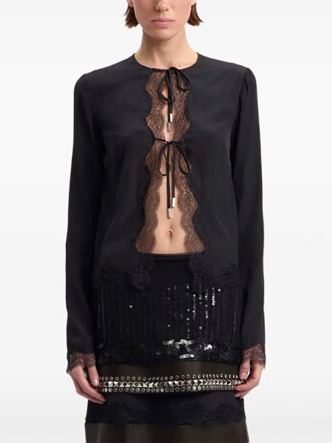 16Arlington Filipa lace-trims blouse - Black - zdjęcie produktu nr 1