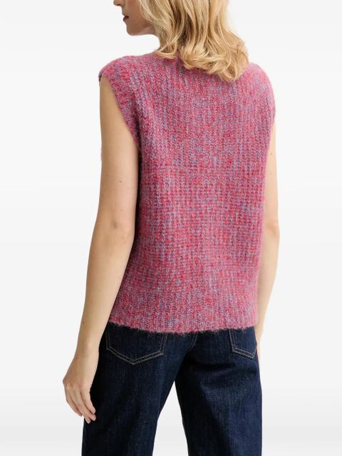 American Vintage East button sleeveless cardigan - Red