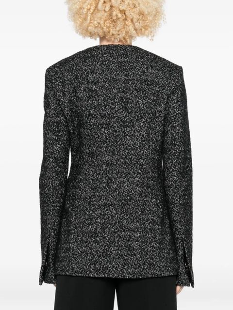 TOTEME cinched speckled jacket - Black - zdjęcie produktu nr 2